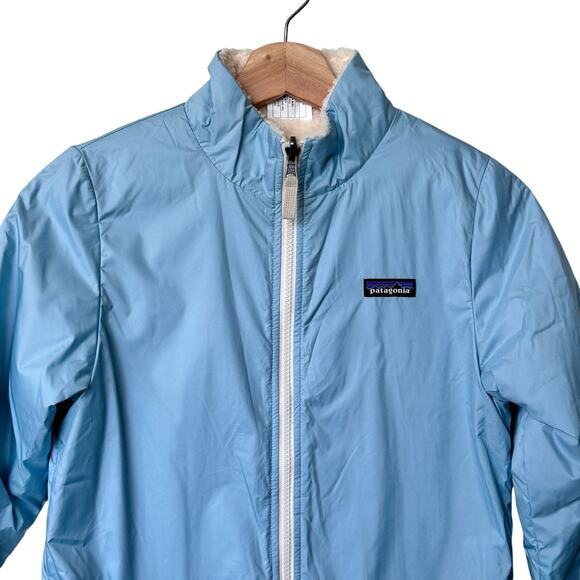 Patagonia Blue Zip Front soft Shell sherpa Jacket size Small - Picture 4 of 12